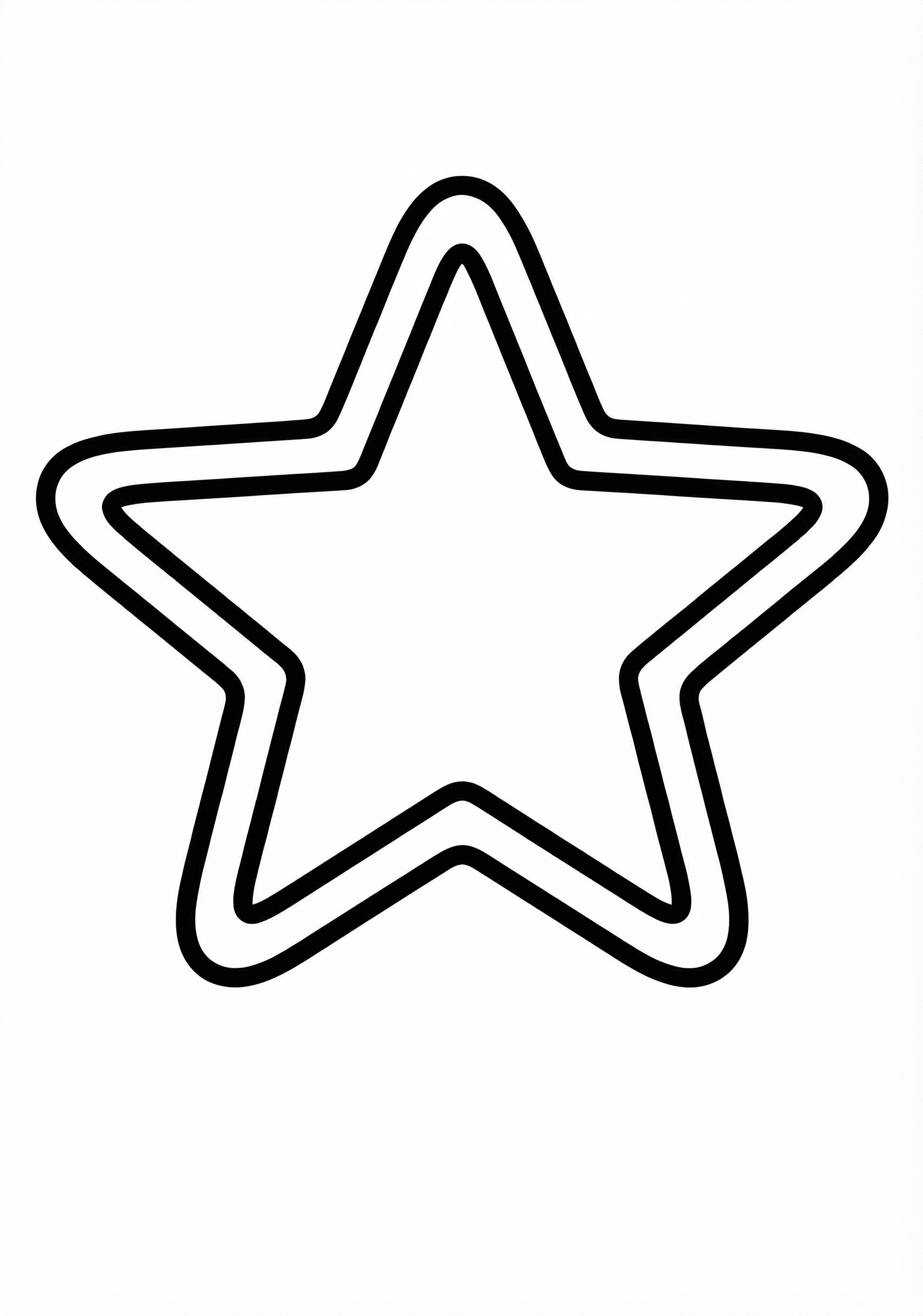 Star Christmas coloring page for kids age 3-5
