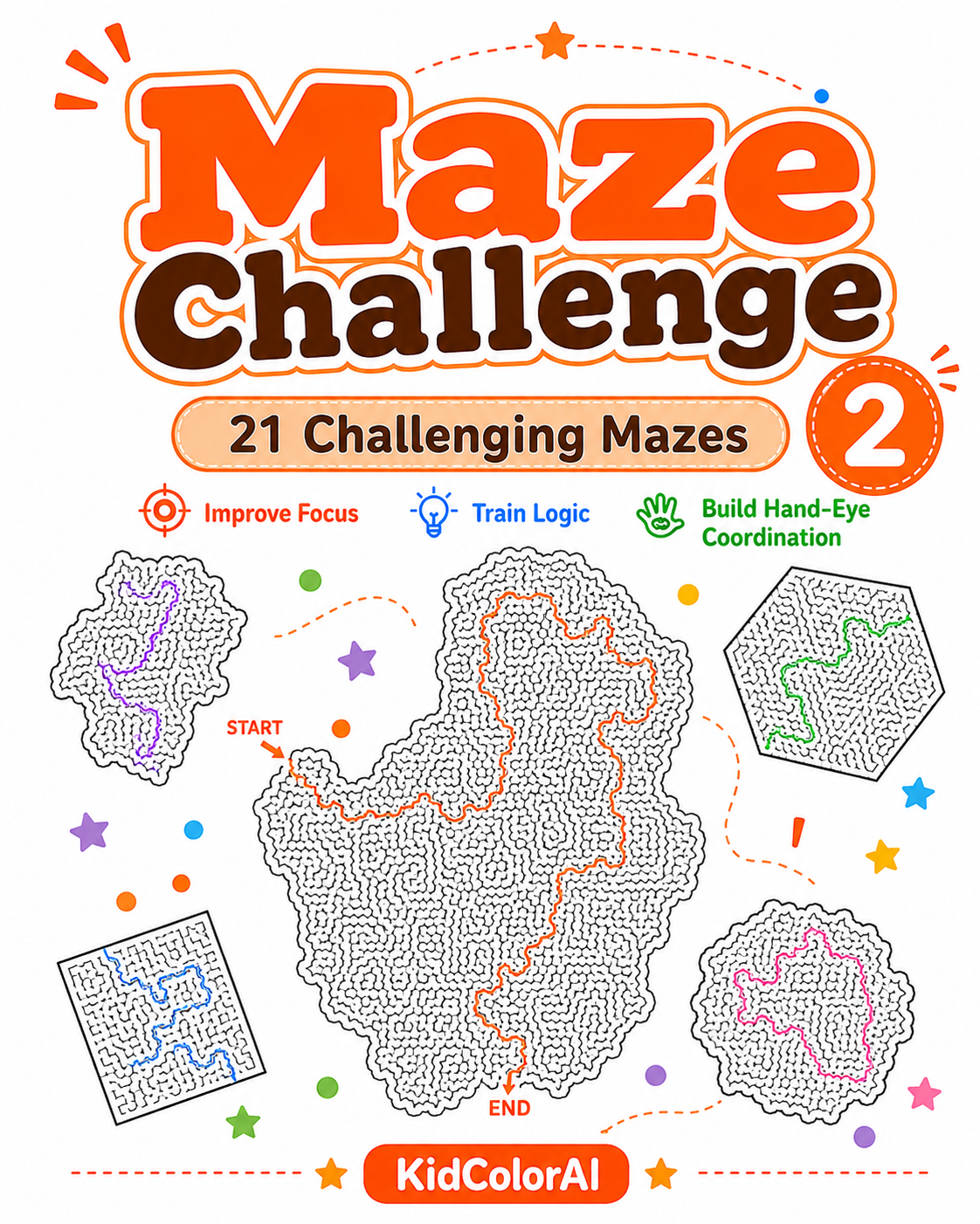 Maze activity book cover